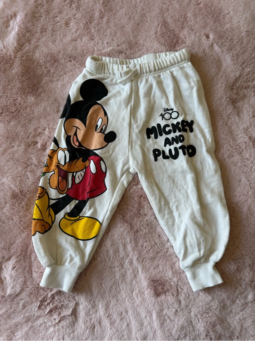 Zara Disney 100th Anniversary Mickey Mouse Pluto Pants size 12-18 months